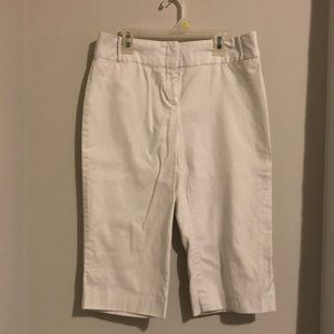 Loft white stretch capris